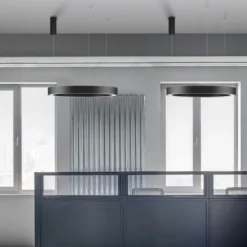 Nova Luce 9345642 MORBIDO LED Pendelleuchte 80cm 2700-4000K Schwarz dimmbar