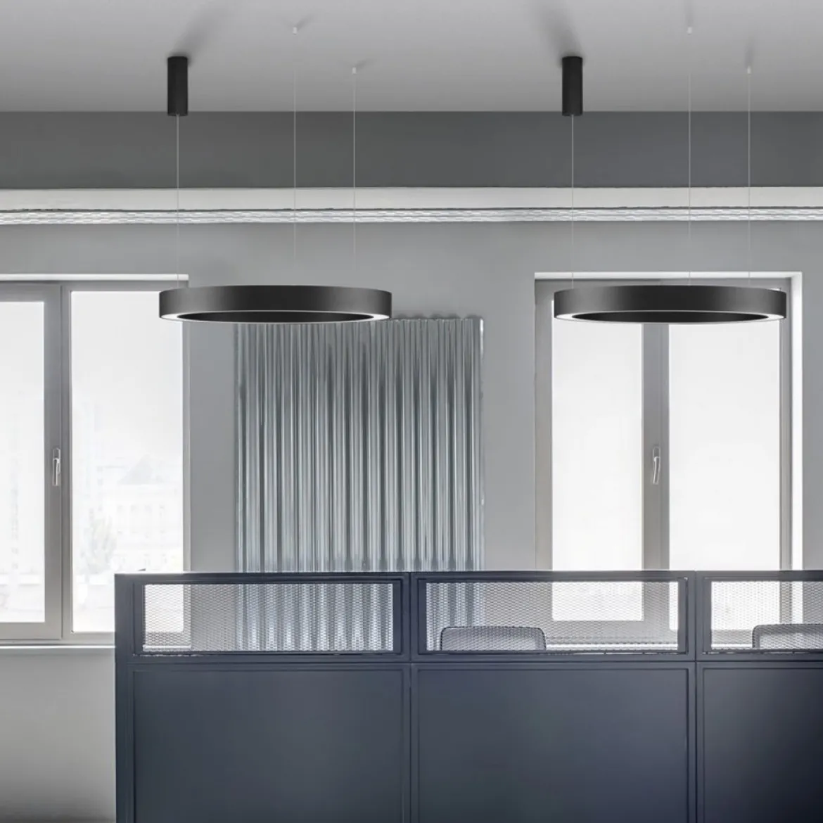 Nova Luce 9345642 MORBIDO LED Pendelleuchte 80cm 2700-4000K Schwarz dimmbar