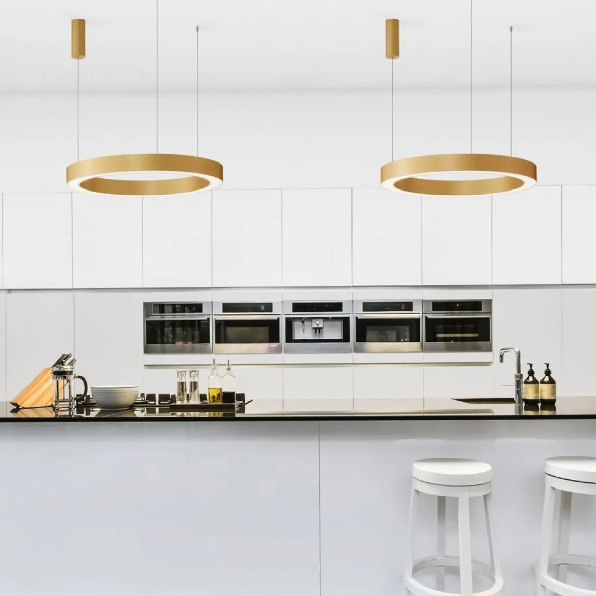 Nova Luce 9345643 MORBIDO LED Pendelleuchte 80cm 2700-4000K Messing Gold dimmbar
