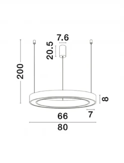 Nova Luce 9345643 MORBIDO LED Pendelleuchte 80cm 2700-4000K Messing Gold dimmbar