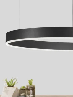 Nova Luce 9190848 MOTIF LED Pendelleuchte 80cm 3000K Schwarz dimmbar