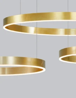 Nova Luce 9190648 MOTIF LED Pendelleuchte 80cm 3000K Messing Gold dimmbar
