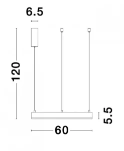 Nova Luce 9190740 MOTIF LED Pendelleuchte 60cm 3000K Weiss dimmbar