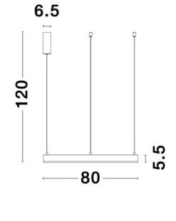 Nova Luce 9190748 MOTIF LED Pendelleuchte 80cm 3000K Weiss dimmbar