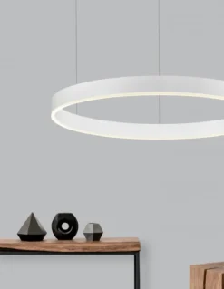 Nova Luce 9190748 MOTIF LED Pendelleuchte 80cm 3000K Weiss dimmbar