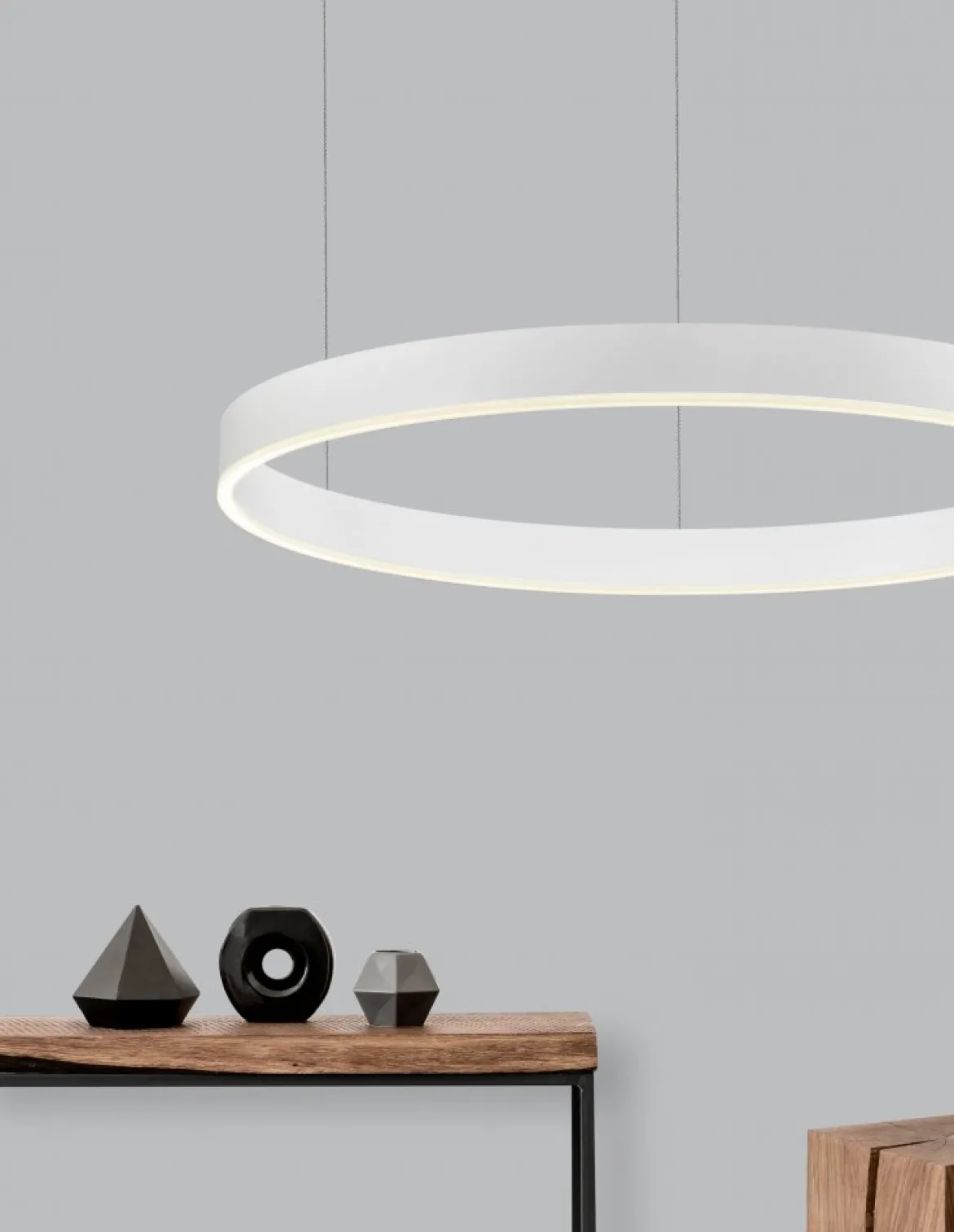 Nova Luce 9190748 MOTIF LED Pendelleuchte 80cm 3000K Weiss dimmbar