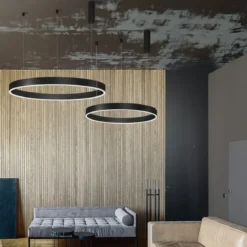 Nova Luce 9190840 MOTIF LED Pendelleuchte 60cm 3000K Schwarz dimmbar