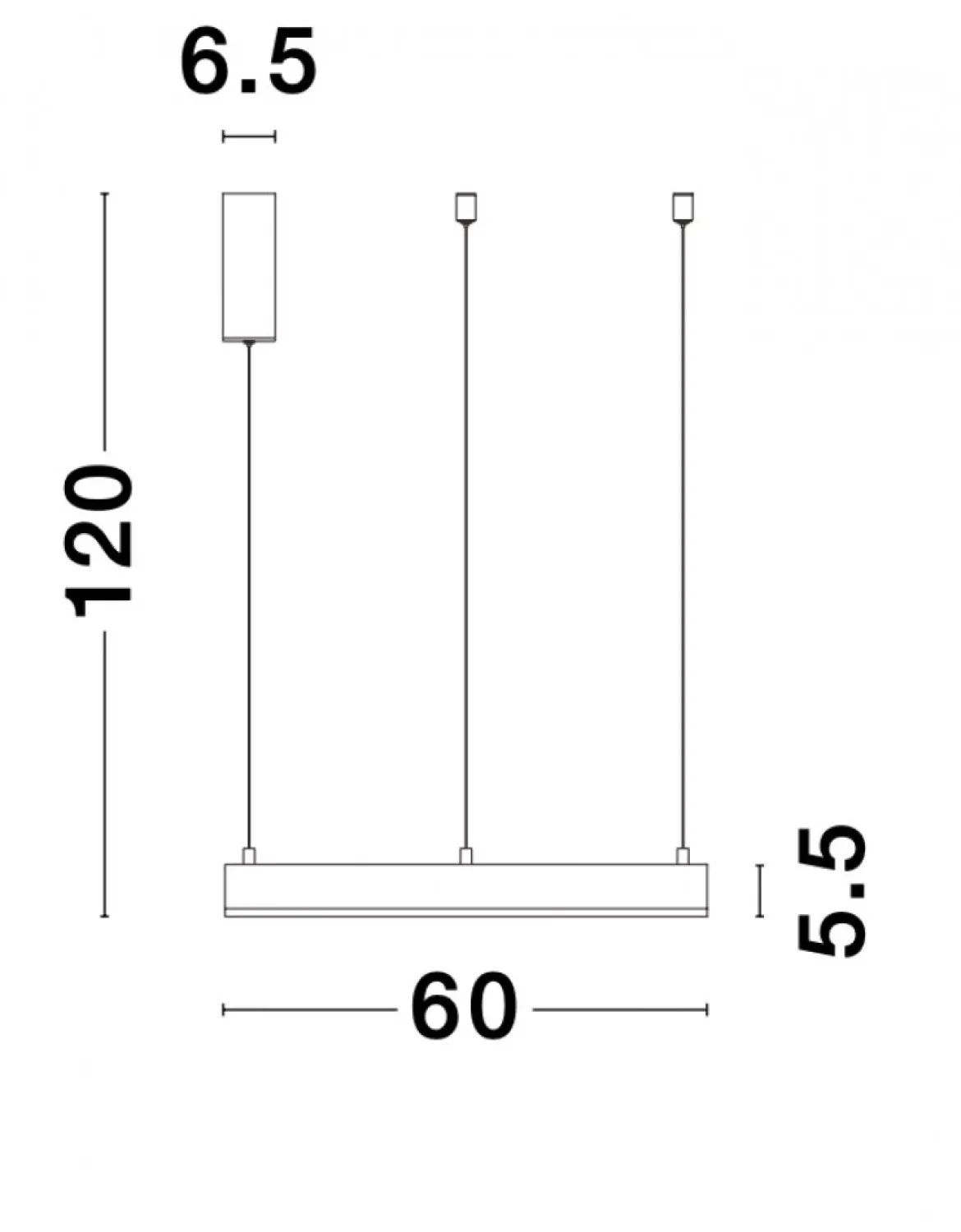 Nova Luce 9190840 MOTIF LED Pendelleuchte 60cm 3000K Schwarz dimmbar