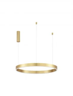 Nova Luce 9530207 MOTIF LED Pendelleuchte 80cm CCT 2700-6000K Messing Gold dimmbar