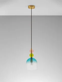 Nova Luce 9009233 MURANO Pendelleuchte 1-flammig Gold Multifarben E14