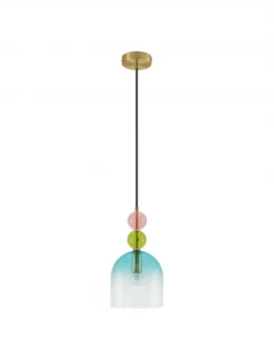 Nova Luce 9009233 MURANO Pendelleuchte 1-flammig Gold Multifarben E14