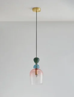 Nova Luce 9009234 MURANO Pendelleuchte 1-flammig Gold Multifarben E14
