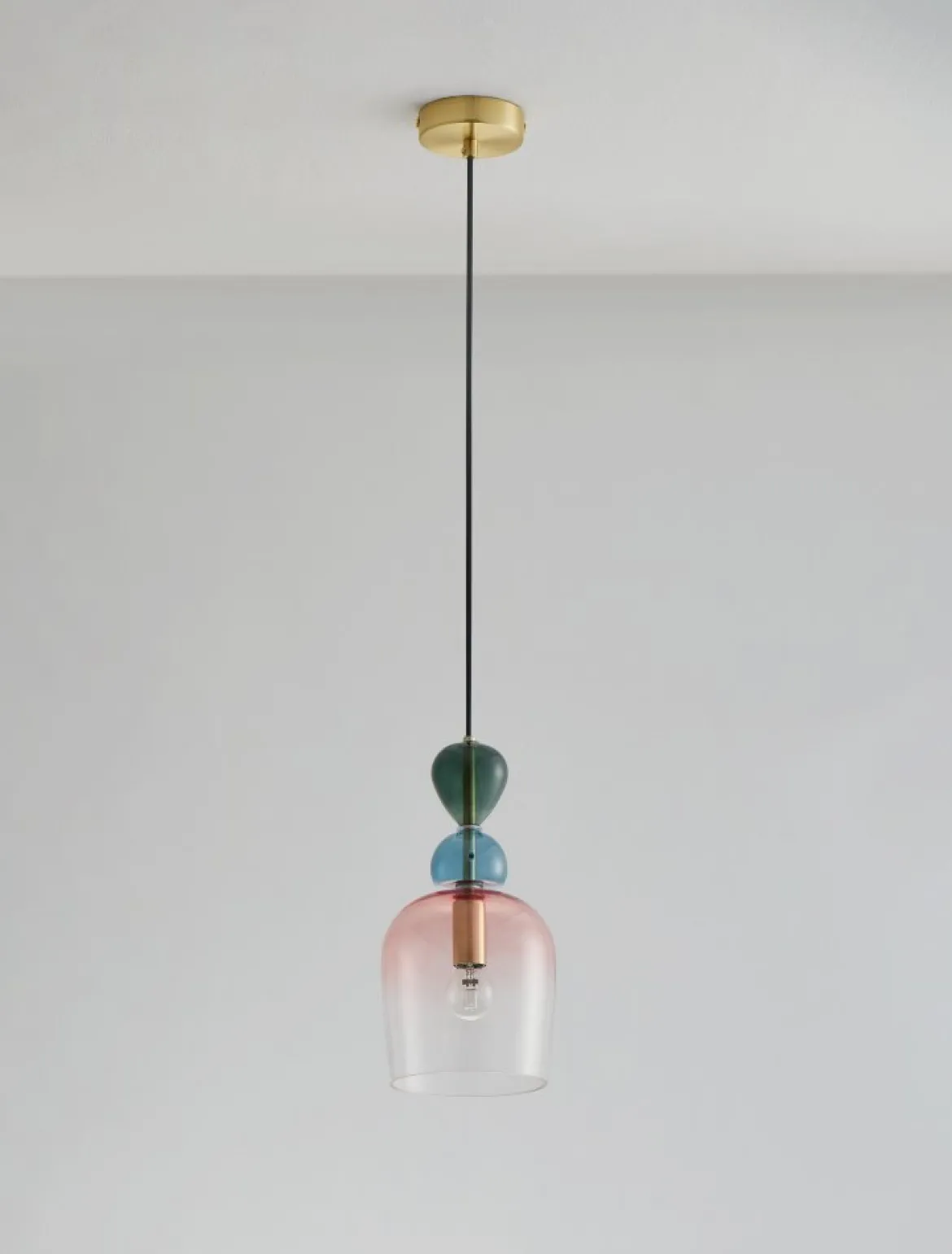 Nova Luce 9009234 MURANO Pendelleuchte 1-flammig Gold Multifarben E14