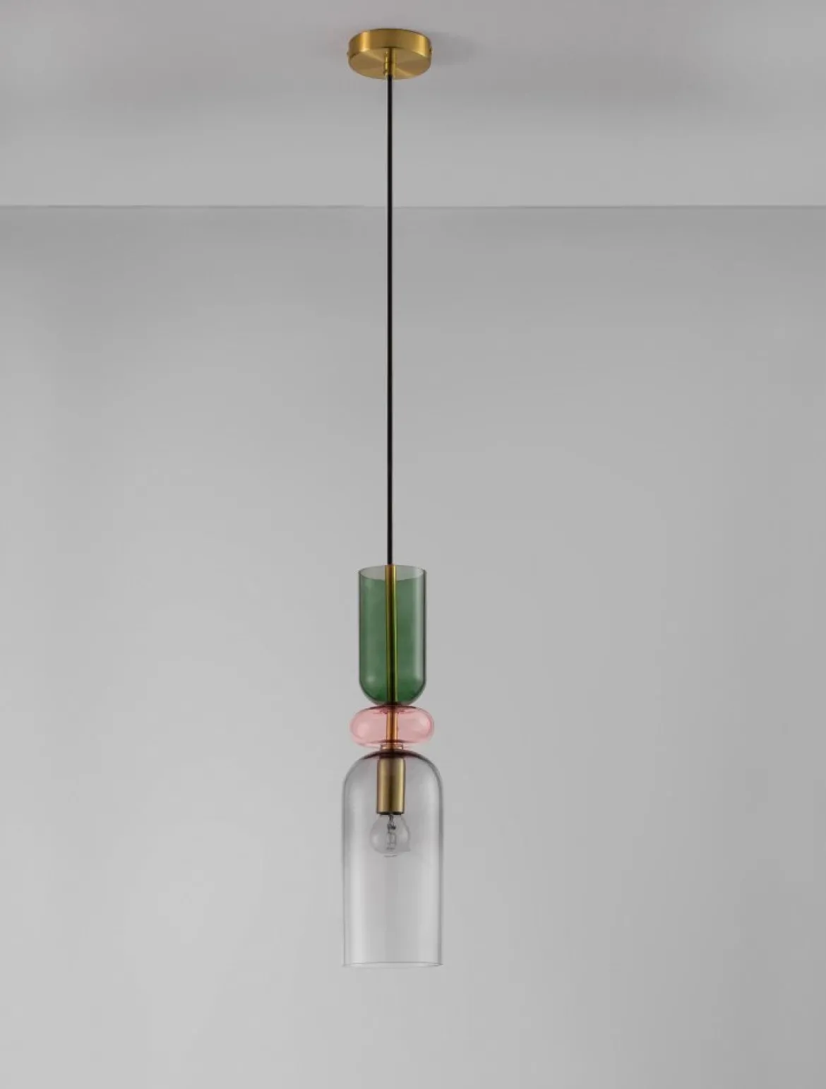 Nova Luce 9009236 MURANO Pendelleuchte 1-flammig Gold Multifarben E14