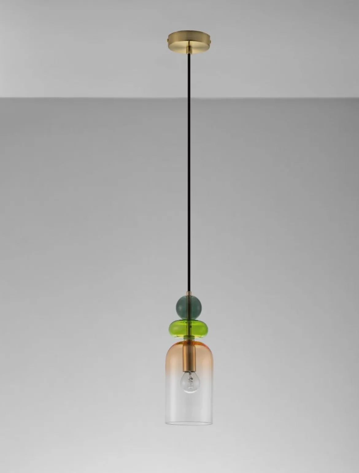 Nova Luce 9009235 MURANO Pendelleuchte 1-flammig Gold Multifarben E14