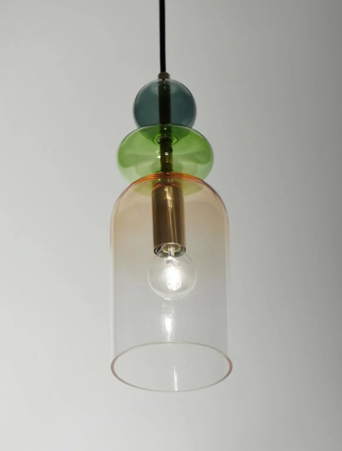 Nova Luce 9009235 MURANO Pendelleuchte 1-flammig Gold Multifarben E14