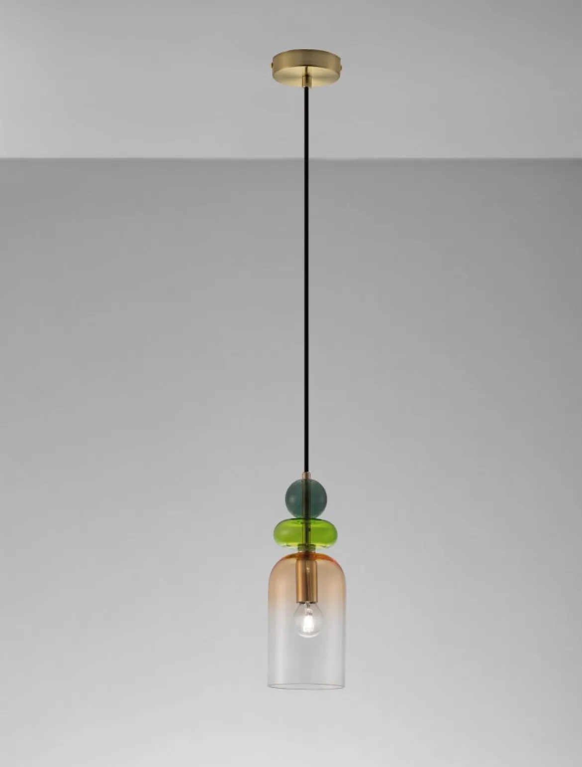 Nova Luce 9009235 MURANO Pendelleuchte 1-flammig Gold Multifarben E14