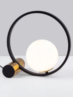 Nova Luce 9624094 NESO Tischleuchte Gold Schwarz Weiss E14
