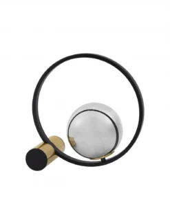 Nova Luce 9624095 NESO Tischleuchte Gold Schwarz Rauchiggrau E14