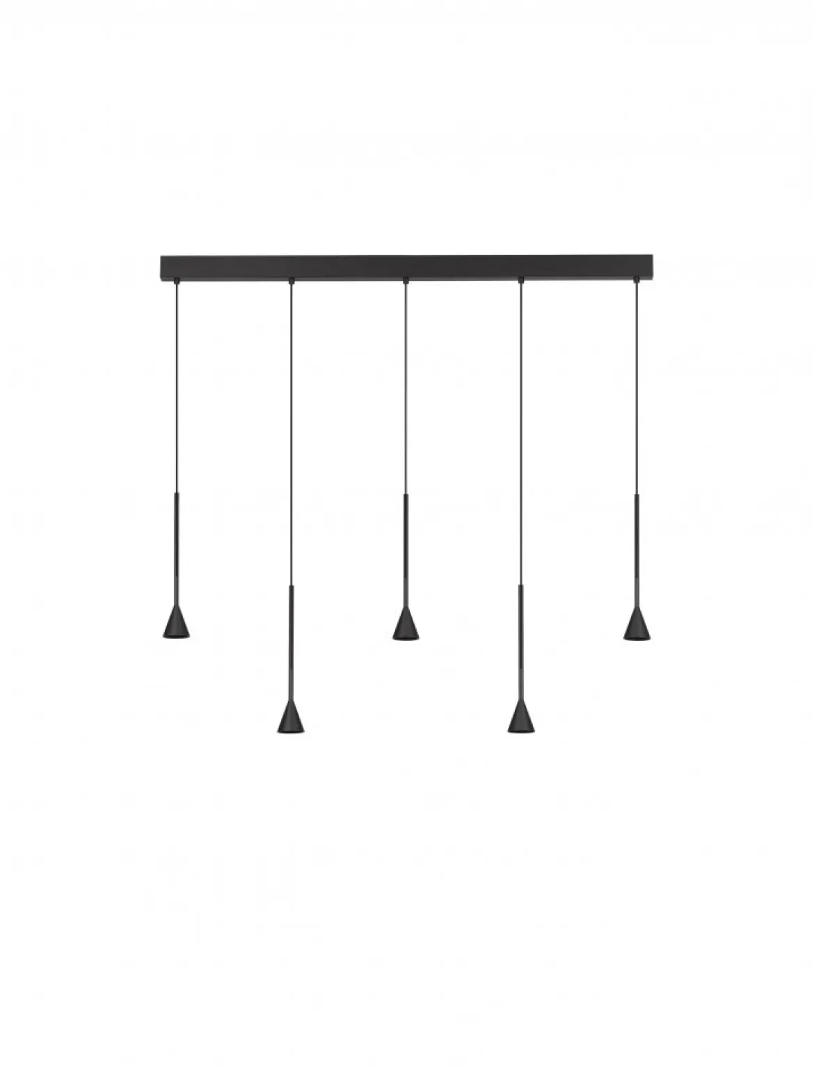 Nova Luce 9060218 NET LED Pendelleuchte 5-flammig 3000K Schwarz dimmbar