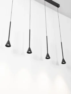 Nova Luce 9060218 NET LED Pendelleuchte 5-flammig 3000K Schwarz dimmbar