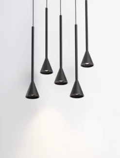 Nova Luce 9060219 NET LED Pendelleuchte 5-flammig rund 3000K Schwarz dimmbar