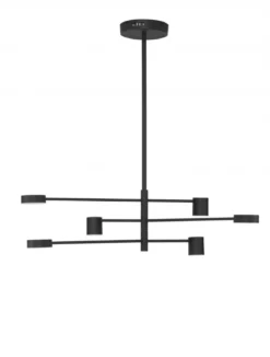Nova Luce 9080121 NORDIK LED Pendelleuchte 6-flammig 3000K Schwarz