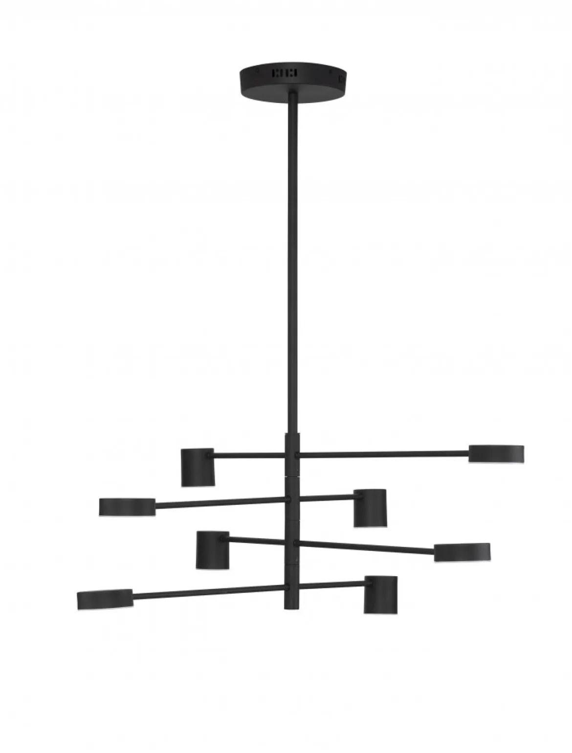 Nova Luce 9080122 NORDIK LED Pendelleuchte 8-flammig 3000K Schwarz