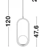 Nova Luce 9988170 OBITAR Pendelleuchte 1-flammig Gold Weiss G9