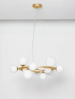 Nova Luce 9028856 ODILLIA Pendelleuchte 11-flammig Gold Weiss G9