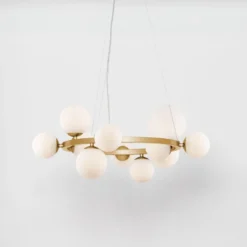 Nova Luce 9028856 ODILLIA Pendelleuchte 11-flammig Gold Weiss G9