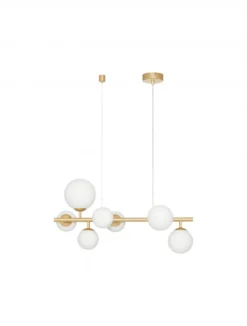 Nova Luce 9028858 ODILLIA Pendelleuchte 7-flammig Gold Weiss G9