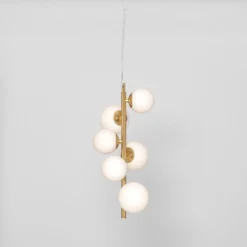 Nova Luce 9028860 ODILLIA Pendelleuchte 6-flammig Gold Weiss G9
