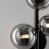 Nova Luce 9028861 ODILLIA Wandleuchte 3-flammig Schwarz Rauchglas G9