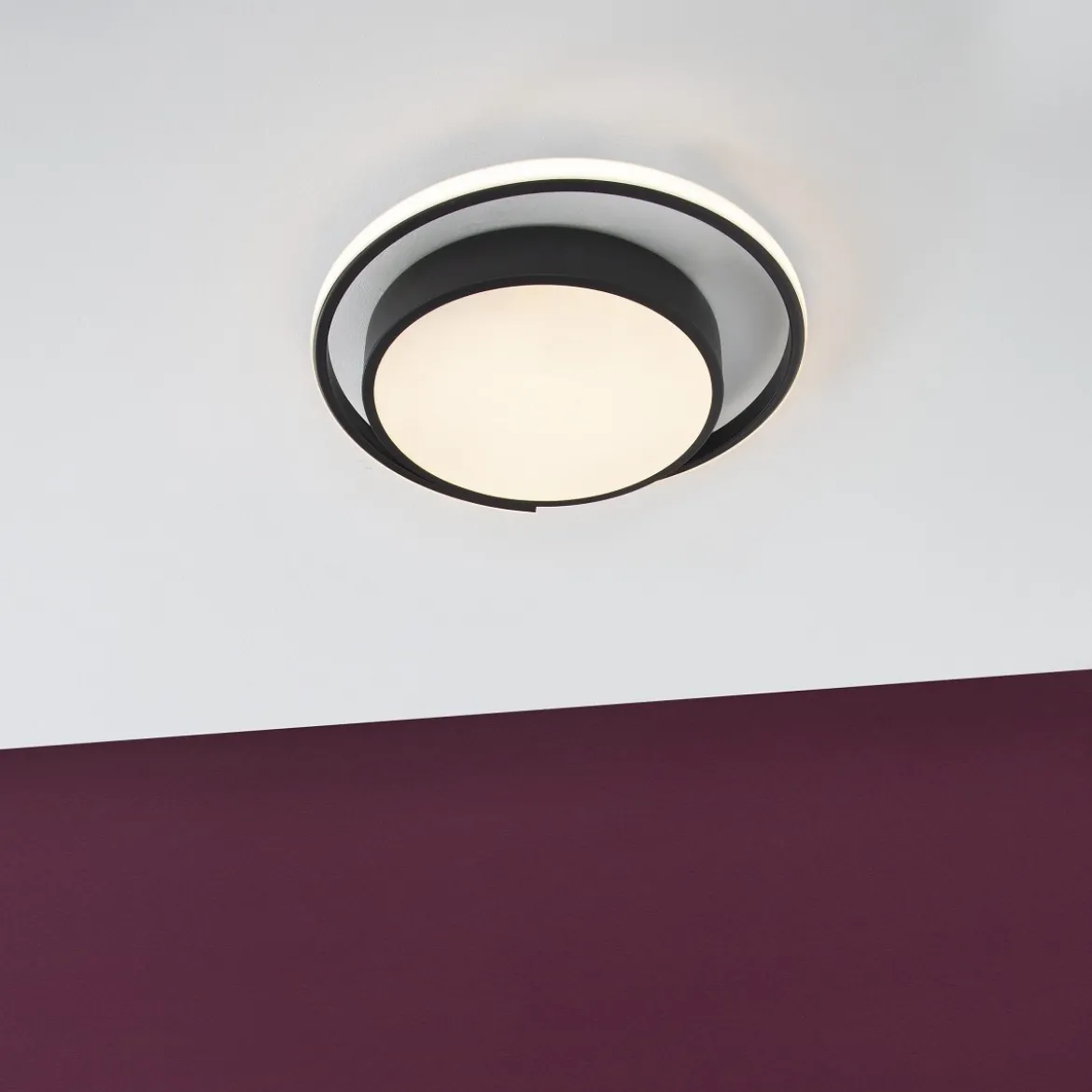 Nova Luce 9081206 ODREY LED Deckenleuchte 40cm 3000K Schwarz