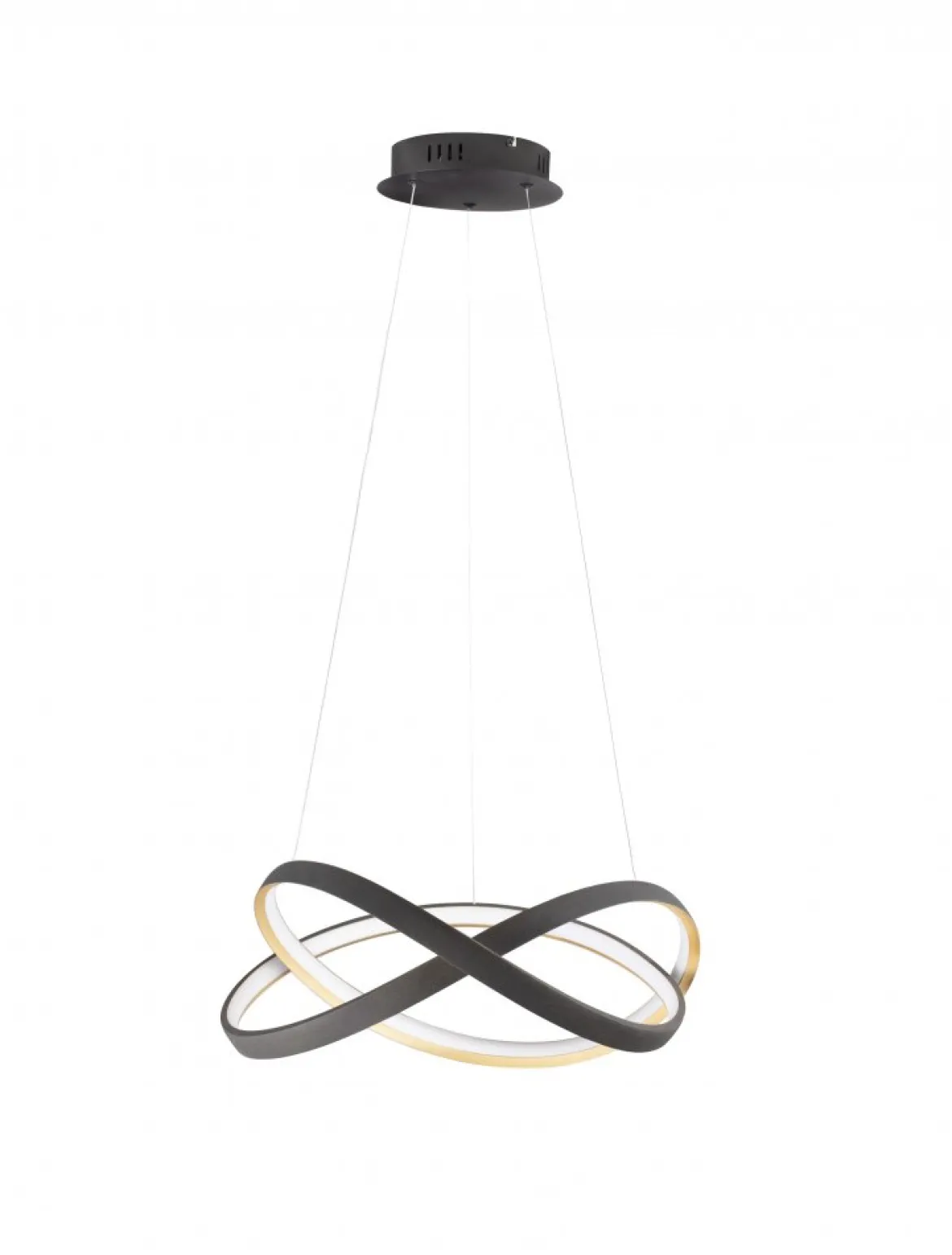 Nova Luce 9756717 ODREY LED Pendelleuchte 50cm 2700-3500-5000K Schwarz Gold