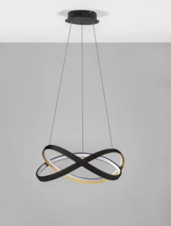 Nova Luce 9756717 ODREY LED Pendelleuchte 50cm 2700-3500-5000K Schwarz Gold