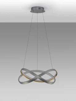 Nova Luce 9756718 ODREY LED Pendelleuchte 50cm 2700-3500-5000K Silber Gold