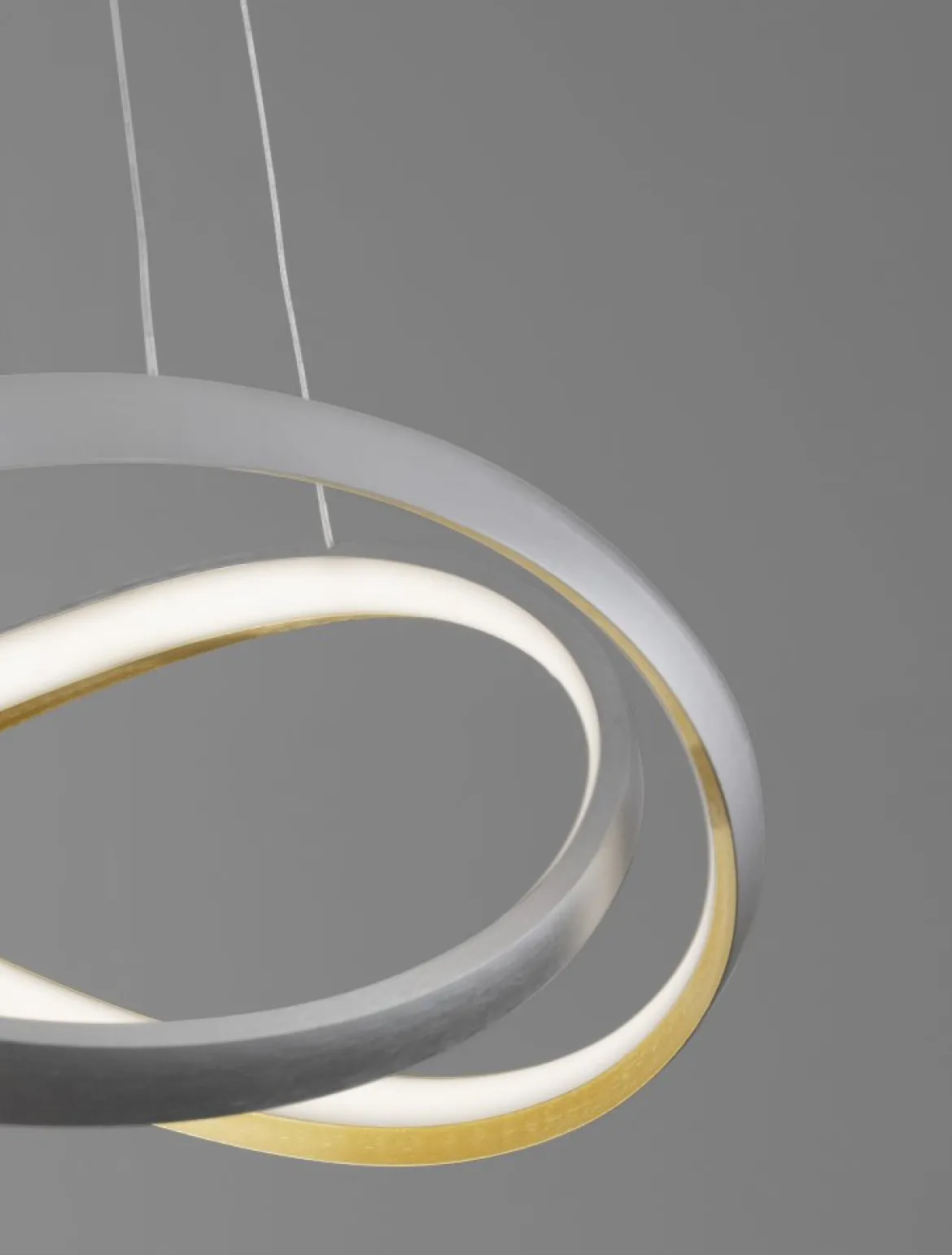 Nova Luce 9756718 ODREY LED Pendelleuchte 50cm 2700-3500-5000K Silber Gold