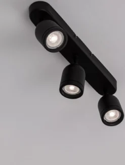Nova Luce 9555817 ORSON Deckenleuchte 3-flammig Schwarz GU10