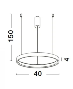 Nova Luce 9345613 PERRINE LED Pendelleuchte 40cm 3000K Weiss dimmbar