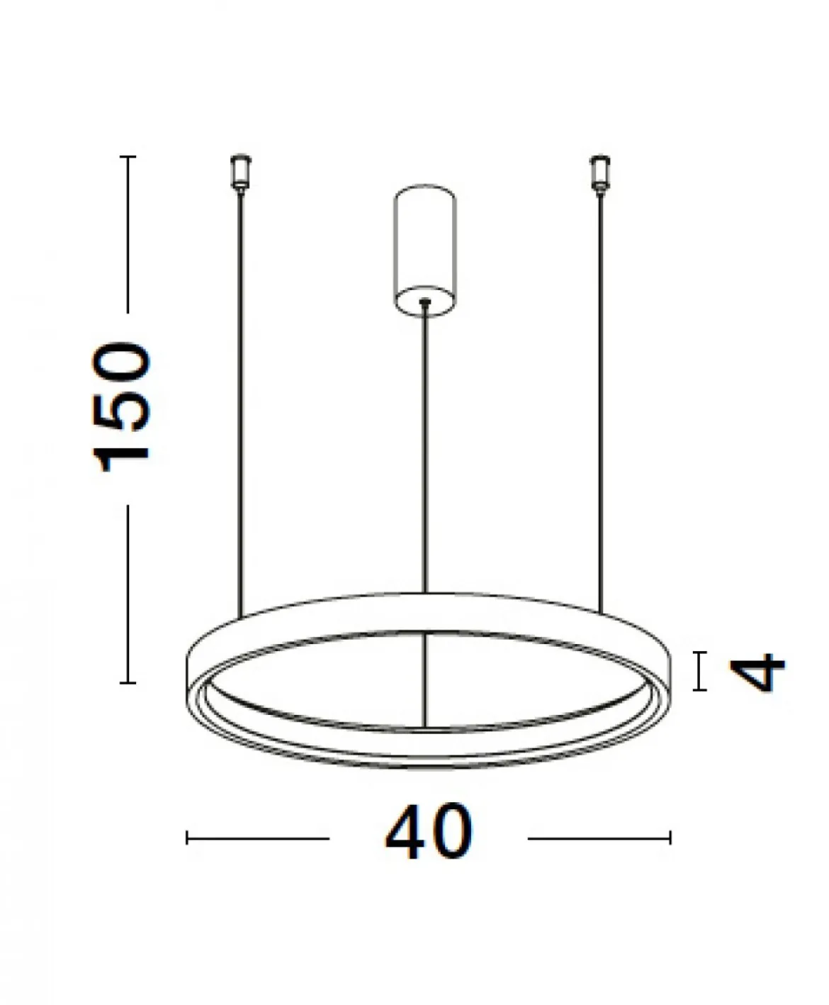 Nova Luce 9345613 PERRINE LED Pendelleuchte 40cm 3000K Weiss dimmbar