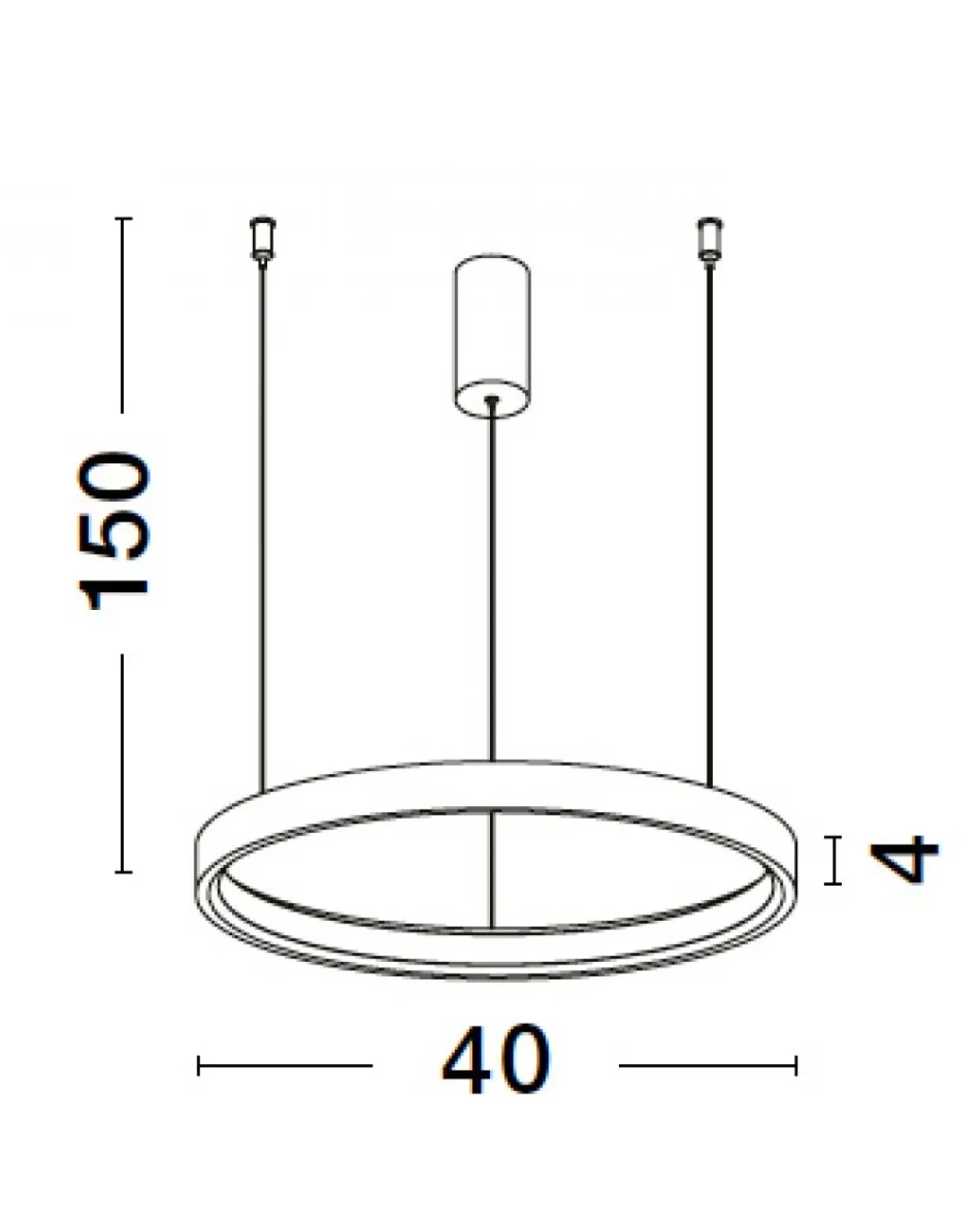 Nova Luce 9345614 PERRINE LED Pendelleuchte 40cm 3000K Silber dimmbar