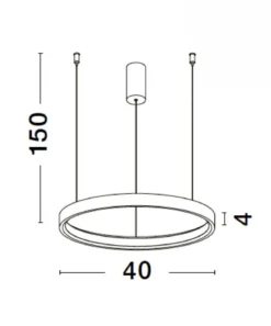 Nova Luce 9345615 PERRINE LED Pendelleuchte 40cm 3000K Gold dimmbar