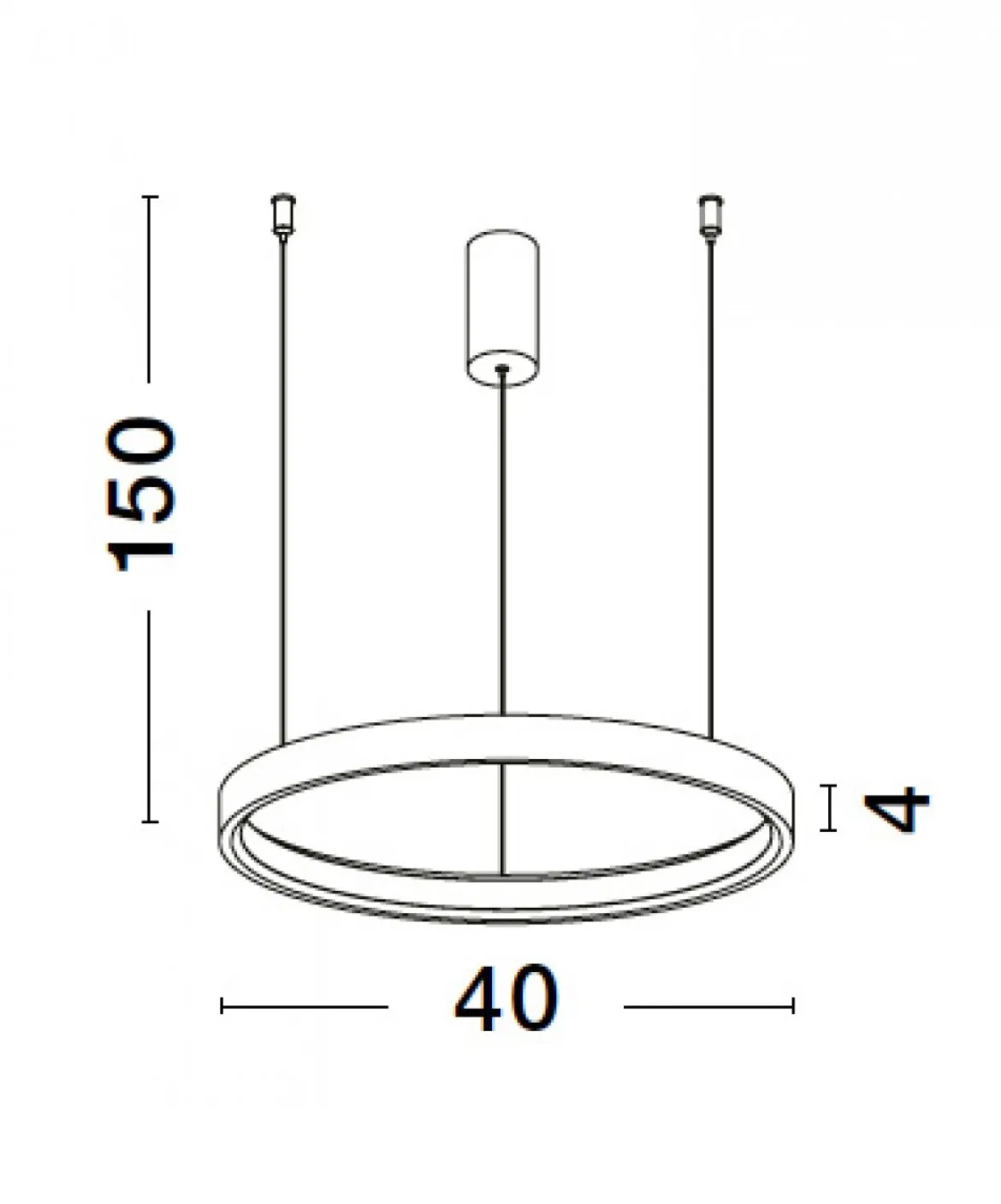 Nova Luce 9345615 PERRINE LED Pendelleuchte 40cm 3000K Gold dimmbar