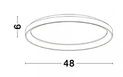 Nova Luce 9853674 PERTINO LED Deckenleuchte 48cm 3000K Schwarz dimmbar