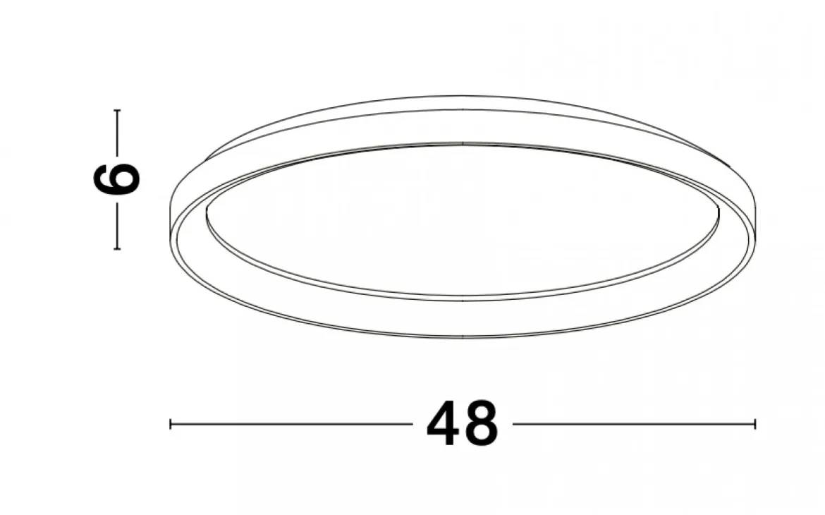 Nova Luce 9853674 PERTINO LED Deckenleuchte 48cm 3000K Schwarz dimmbar