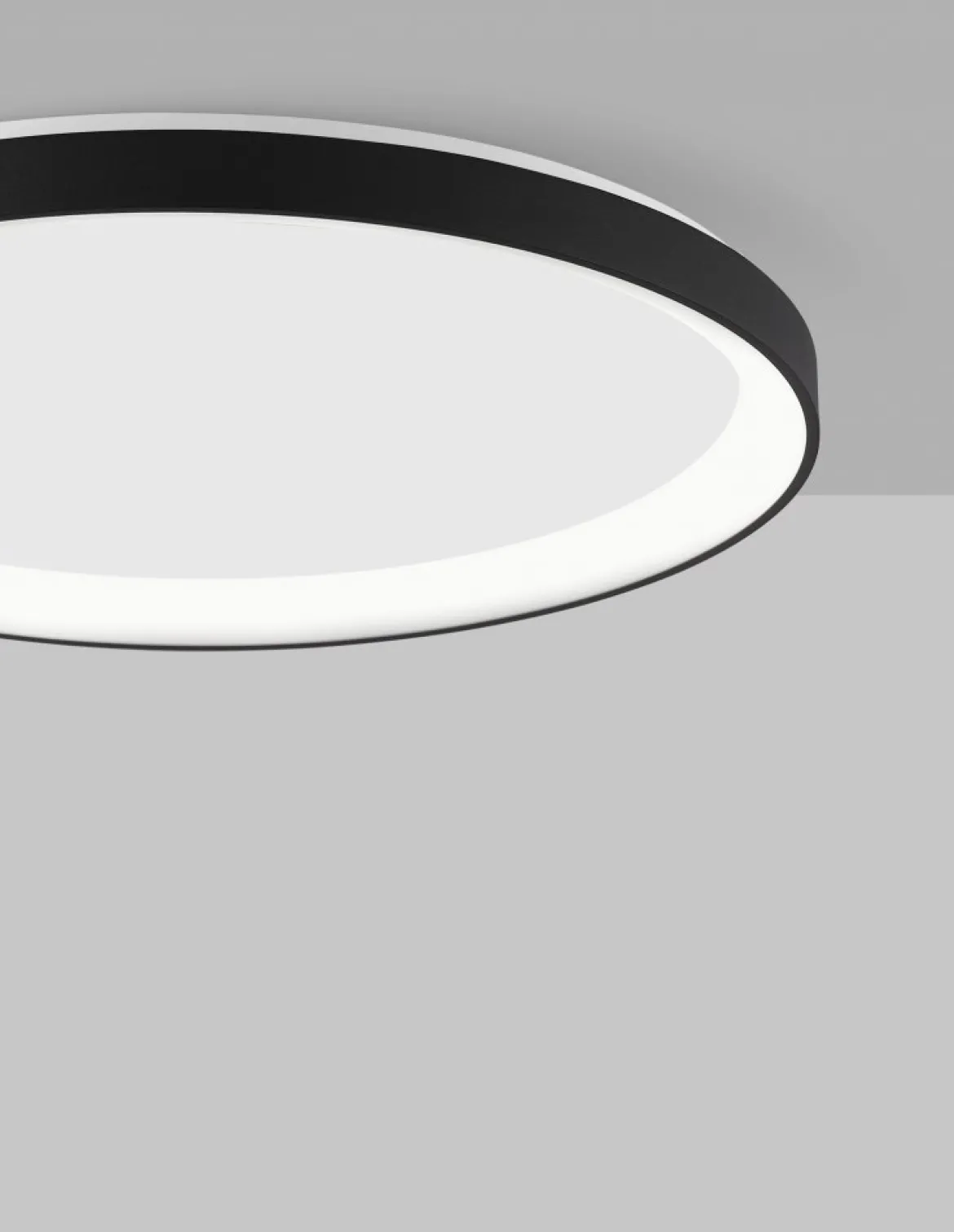 Nova Luce 9853674 PERTINO LED Deckenleuchte 48cm 3000K Schwarz dimmbar