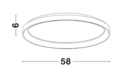 Nova Luce 9853676 PERTINO LED Deckenleuchte 58cm 3000K Schwarz dimmbar