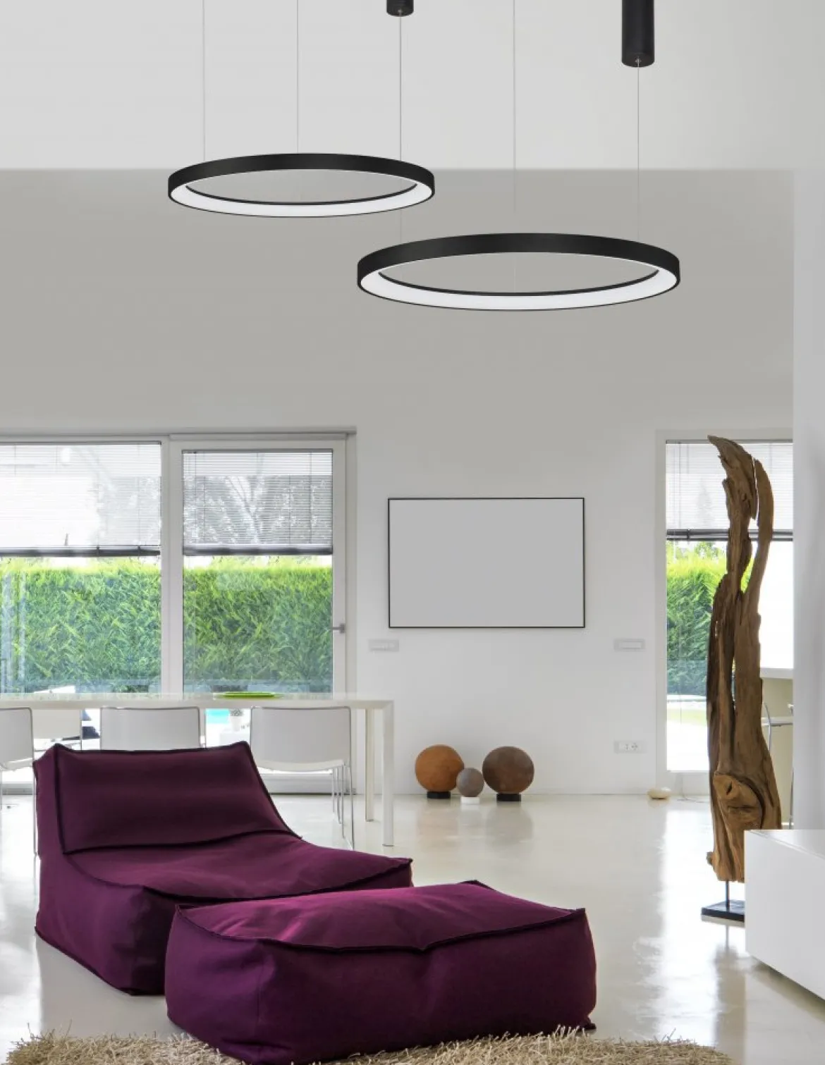 Nova Luce 9853686 PERTINO LED Pendelleuchte 78cm 3000K Schwarz dimmbar